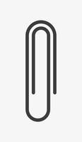 Paperclip vector icon isolated on white background