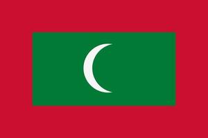 Maldivian flag vector icon. The flag of Maldives