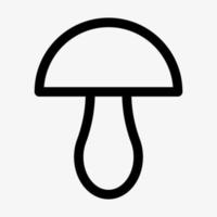 Mushroom icon. Line vector illustration isolated on white background