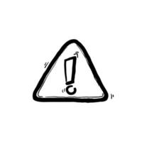 Danger sign, warning sign, attention sign, Danger warning, attention icon with hand drawn doodle style vector