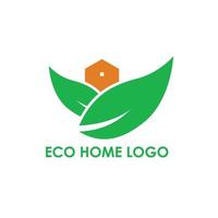 diseño de concepto moderno de logotipo de casa ecológica vector