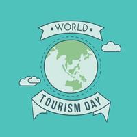 World tourism day background. Holiday concept in the midst of the world coronavirus outbreak. vector