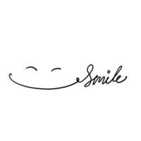 hand drawing doodle smile illustration vector isolated background