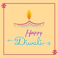 Happy Diwali luxury greeting cards set. India festival of lights holiday invitations templates collection with hand drawn lettering and gold diya lamps. Vector illustration.