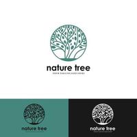 icono de vector de árbol. Ilustración de vector de árbol de naturaleza de diseño de logotipo.