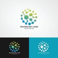 tecnology logo template vector