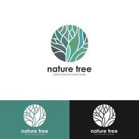 Tree vector icon. Nature tree vector illustration of logo design.