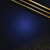 Vector color abstract geometric banner with gold shapes.