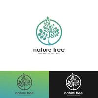 Tree vector icon. Nature tree vector illustration of logo design.