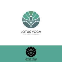 Yoga logo vector, a man meditation in Natural place. vector