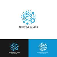 vector de logotipo de tecnología. símbolo de la ciencia.