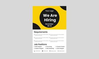 we are hiring join our team flyer design template. now we are hiring poster leaflet design. job vacancy hiring flyer design. vector