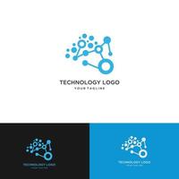 vector de logotipo de tecnología. símbolo de la ciencia.