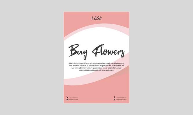 flower shop flyer design. flower sale store poster leaflet in pink color. flower seller shop flyer, dl flyer design