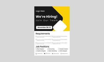 we are hiring join our team flyer design template. now we are hiring poster leaflet design. job vacancy hiring flyer design. vector