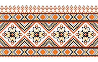 Geometric ethnic pattern seamless design for background or wallpaper. vector