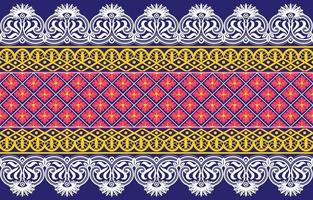 Geometric ethnic pattern seamless design for background or wallpaper. vector