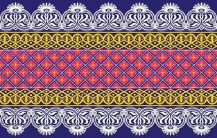 Geometric ethnic pattern seamless design for background or wallpaper. vector