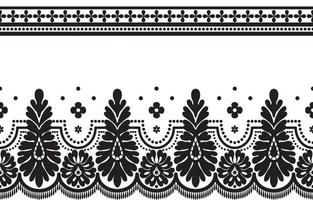 Seamless lace pattern, flower vintage vector background.