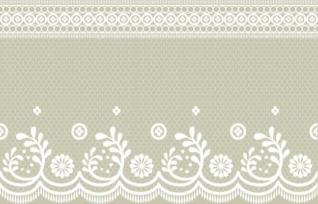 Seamless lace pattern, flower vintage vector background.