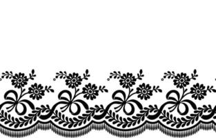 Seamless lace pattern, flower vintage vector background.