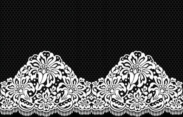 Seamless lace pattern, flower vintage vector background.