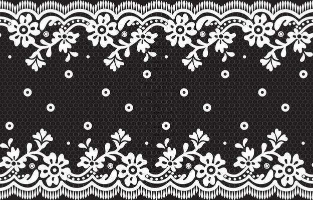 Seamless lace pattern, flower vintage vector background.