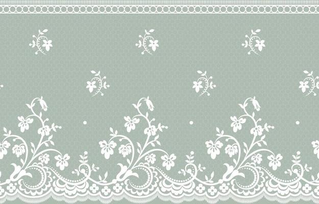 Seamless lace pattern, flower vintage vector background.