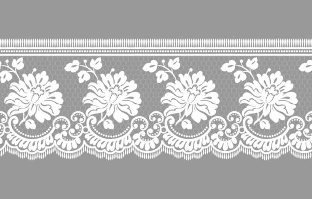 Seamless lace pattern, flower vintage vector background.