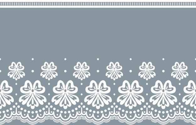 Seamless lace pattern, flower vintage vector background.