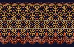 Geometric ethnic pattern seamless design for background or wallpaper. vector