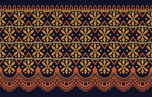 Geometric ethnic pattern seamless design for background or wallpaper. vector