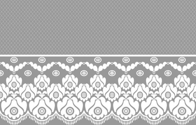 Seamless lace pattern, flower vintage vector background.