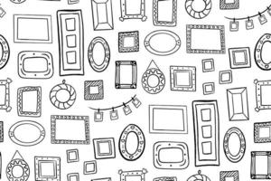 Seamless pattern with hand drawn Frame doodle vector