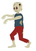 Cartoon scary zombie illustration isolated on a white background vector