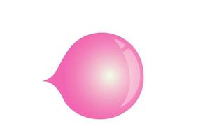 Bubble gum balloon. Blowing bubble gum vector illustration