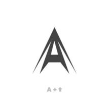 Letter A arrow logo template vector eps. Unique logo. vector abstract letter simple arrow colored target icon. Space-tech upwards advancing logo.