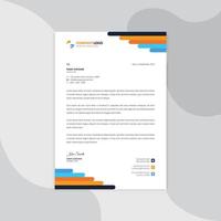 Professional corporate business Modern letterhead vector template. Simple and clean print ready design.