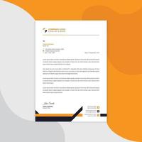 Professional corporate business Modern letterhead vector template. Simple and clean print ready design.