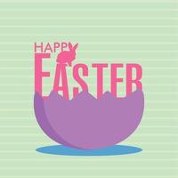 happy easter day vector rabbit awesome design concept