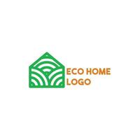 diseño de concepto moderno de logotipo de casa ecológica vector