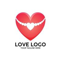amor logo rosa concepto moderno diseño vector
