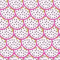 Seamless pattern with pitaya. Dragonfruit. Vector illustration.