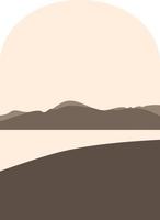 Abstract Boho Landscape illustration vector