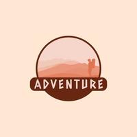 Ilustración de montaña, aventura al aire libre. gráfico vectorial para camisetas y otros usos. vector