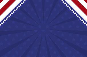 Abstract background with American flag elements in red and blue colors vector