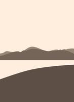 Abstract Boho Landscape illustration vector