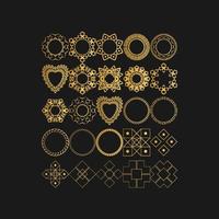 Set of Round ornamental frames vector