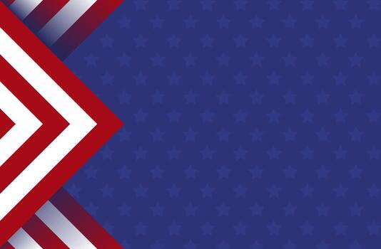 Abstract background with American flag elements in red and blue colors vector