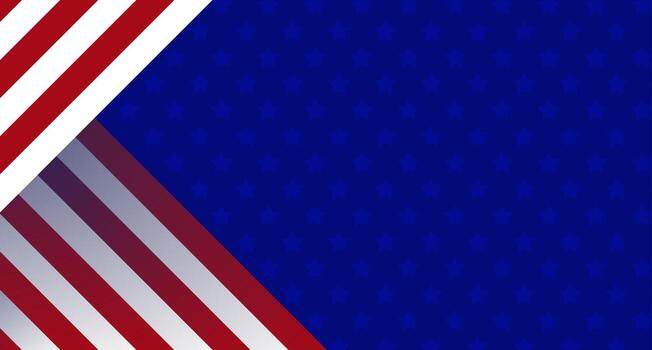 Abstract background with American flag elements in red and blue colors vector